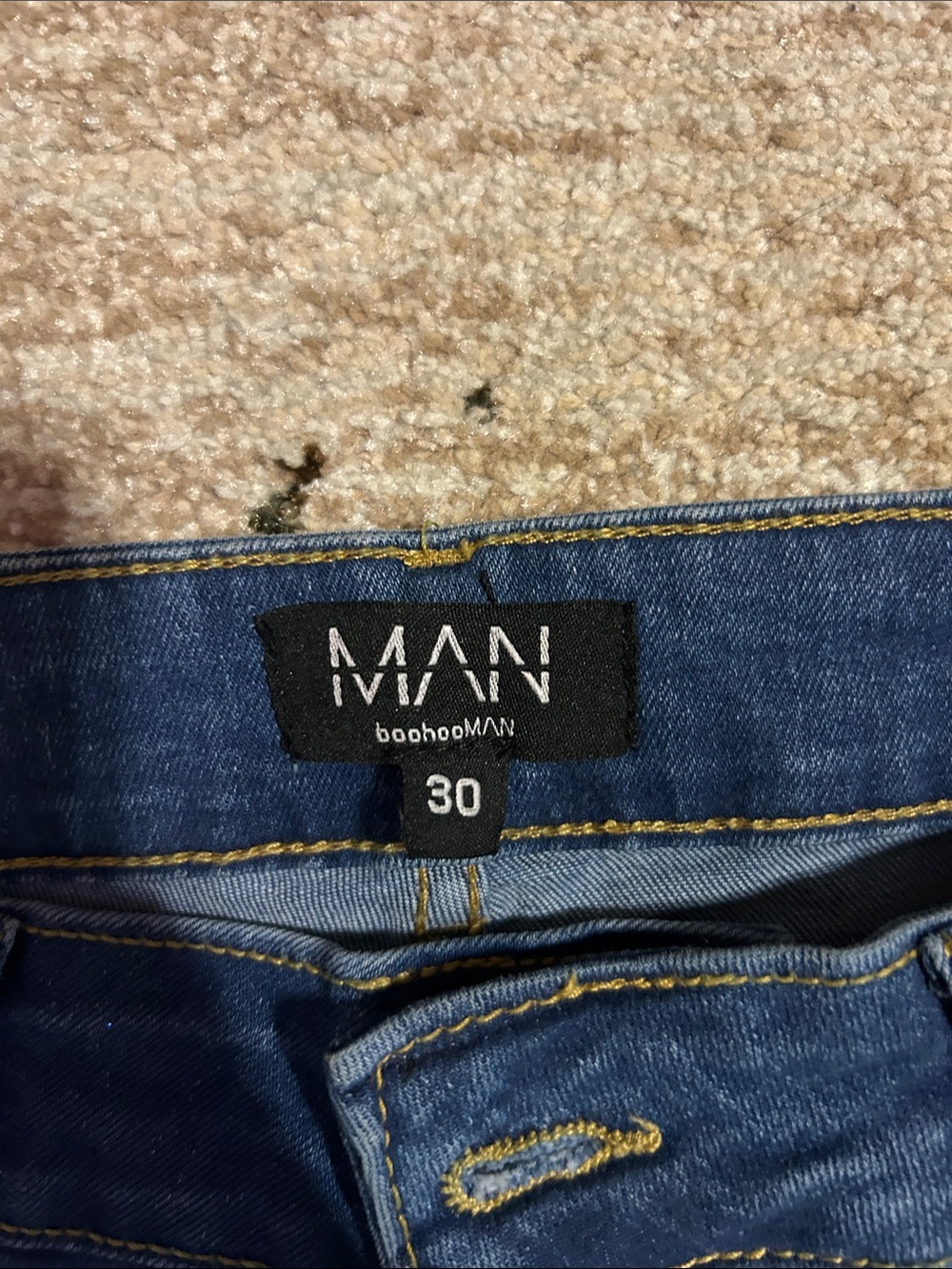 NEW Boohoo Men’s Blue Denim Jeans - Size 30